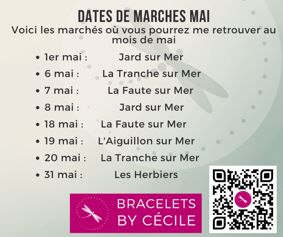 Planning du mois de mai 