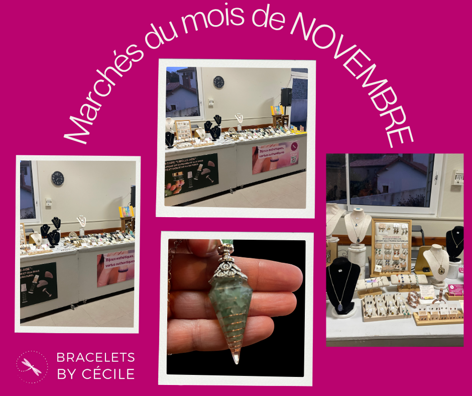 Mon planning des marchés de novembre – Bracelets by Cécile