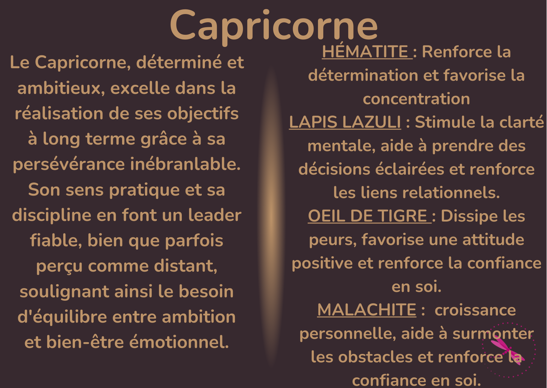ASTROLOGIE  : Bracelet pour le CAPRICORNE