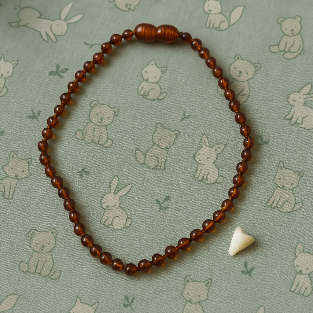 Collier d’ambre pour bébé – soulagement naturel des poussées dentaires