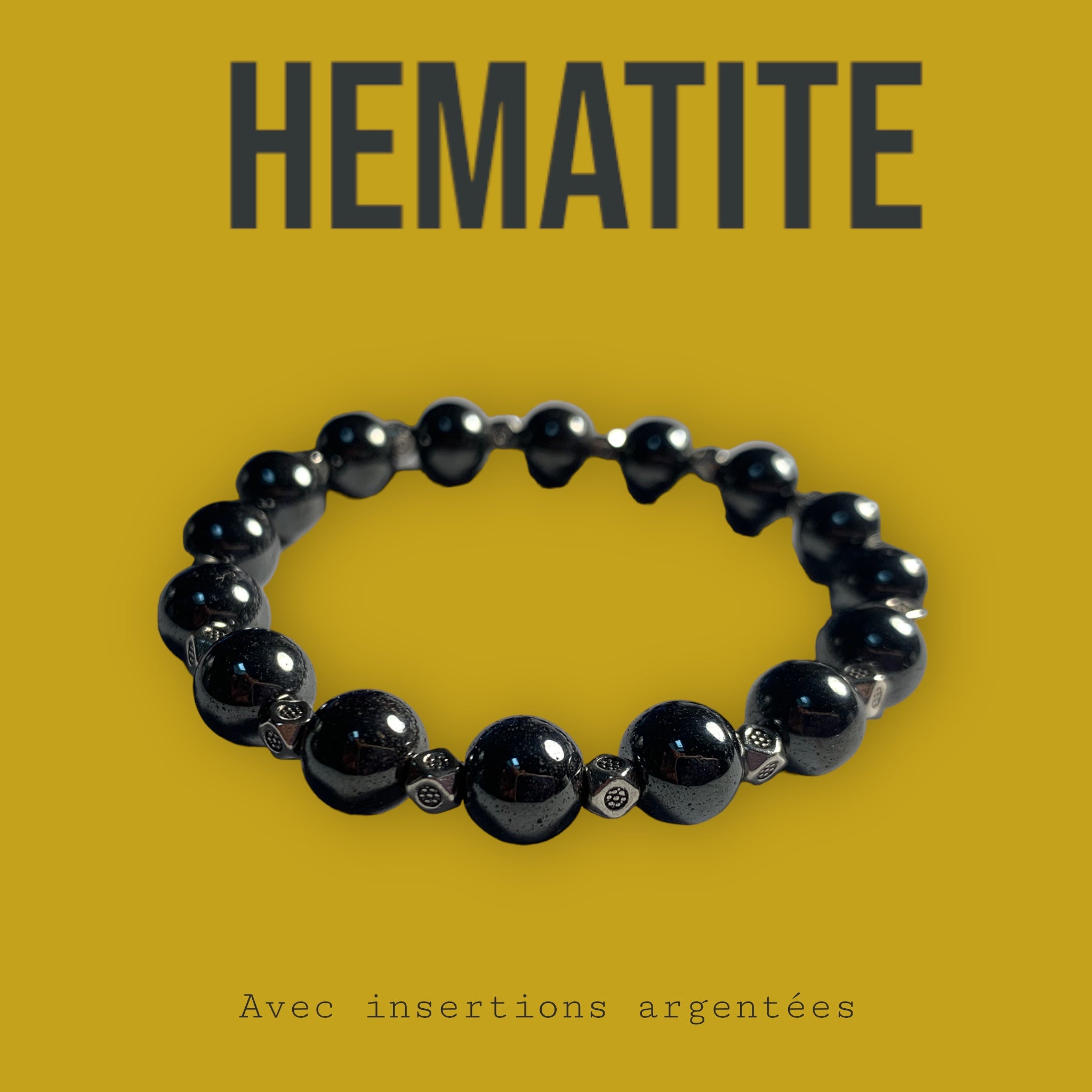 Bracelet Hématite "Argenté"