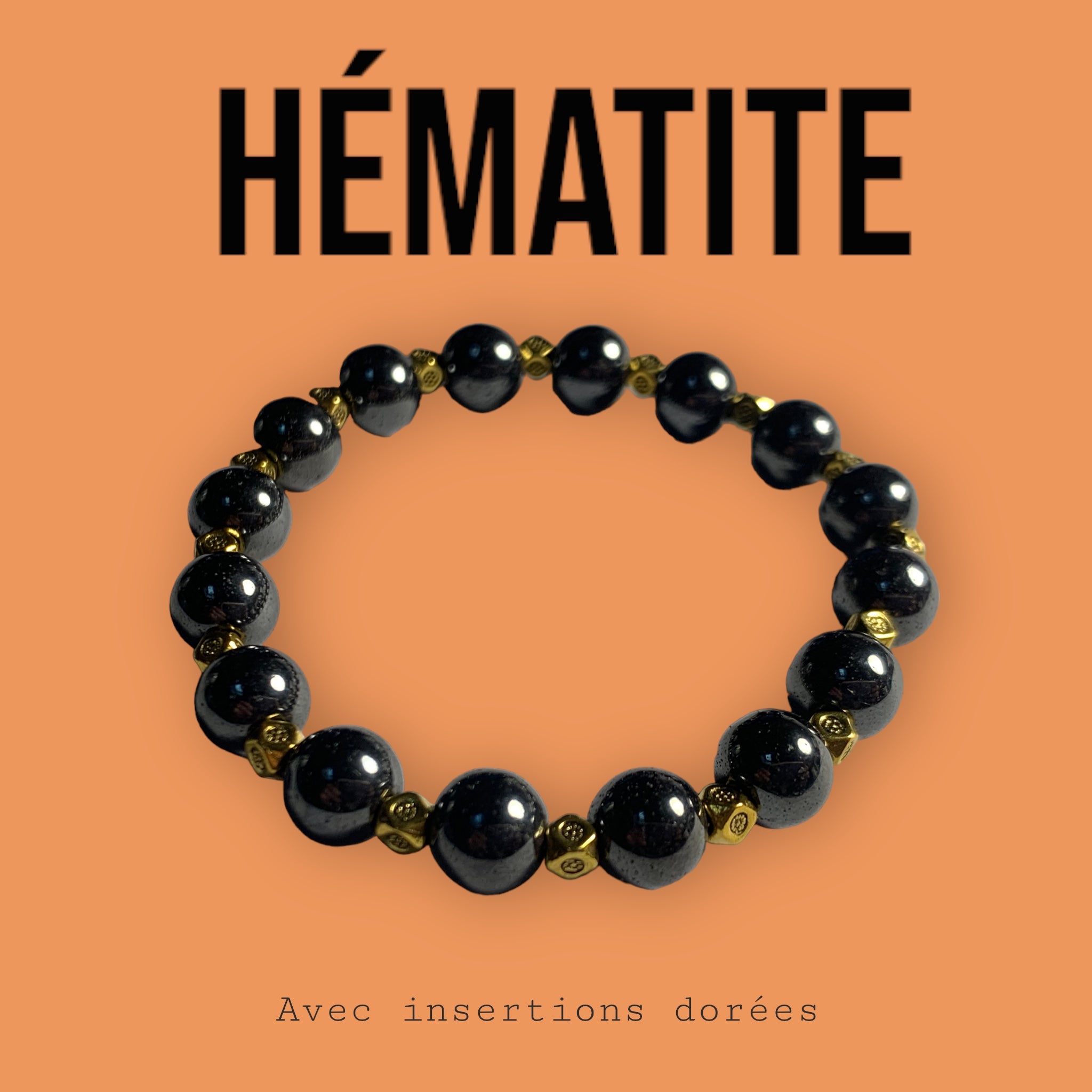 Bracelet Hématite "Doré"