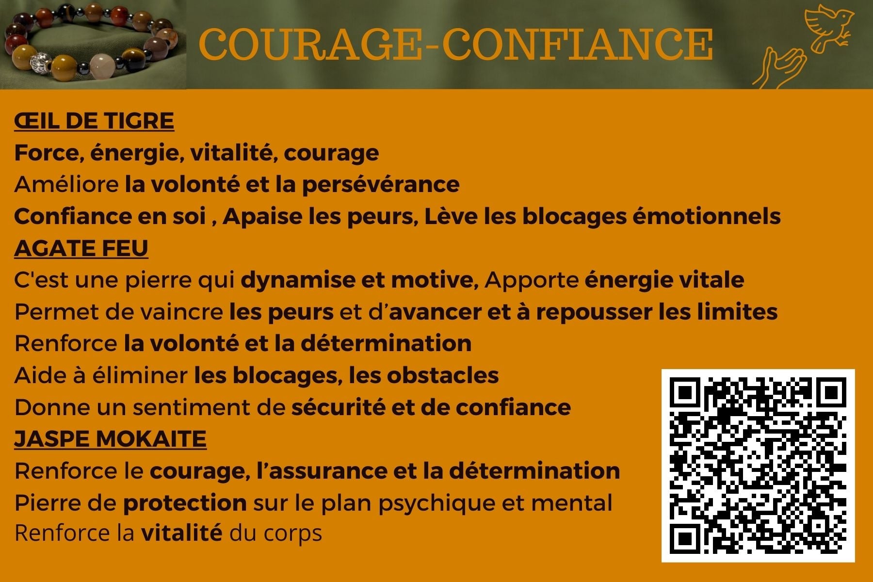 Bracelet "COURAGE-CONFIANCE"
