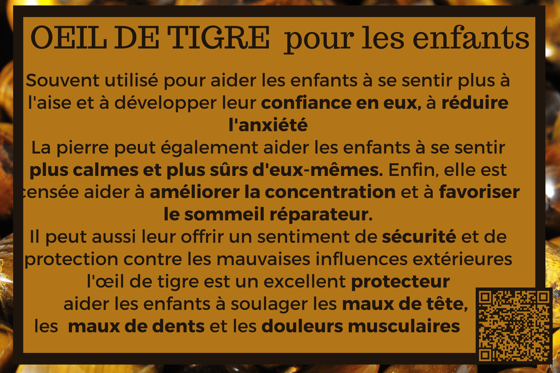 Enfant : OEIL DE TIGRE