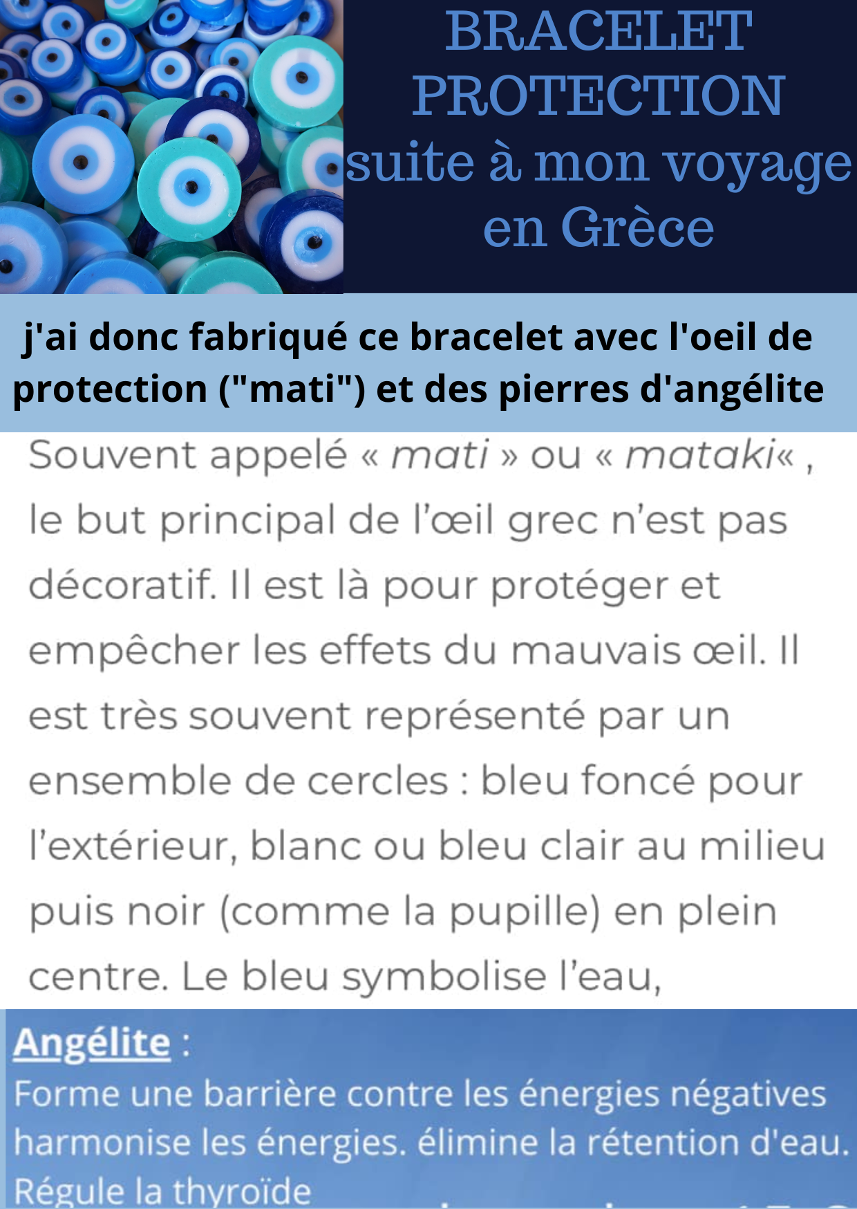 COLLIER PROTECTION à partir de mon voyage en Grèce