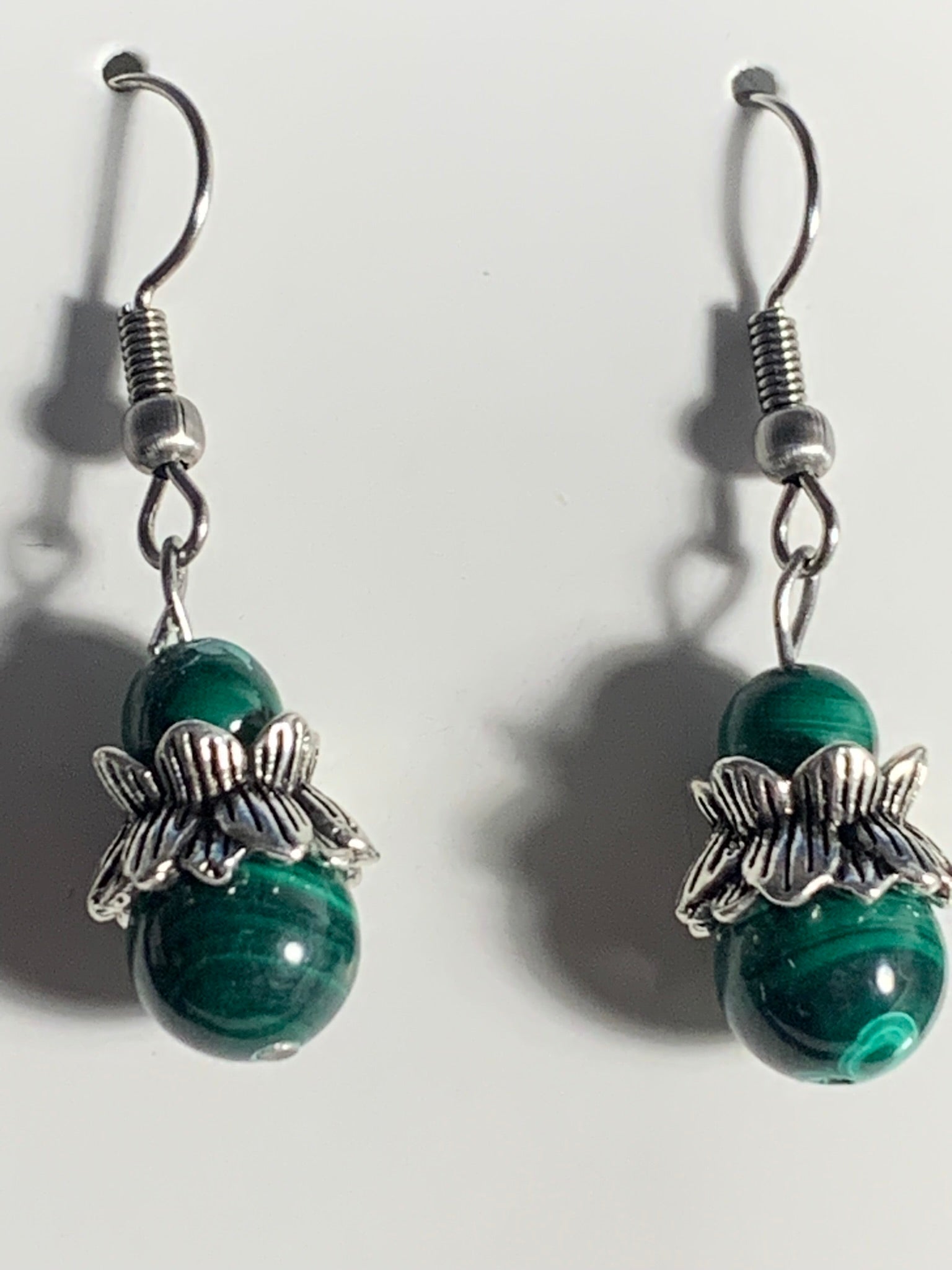 BOUCLES D'OREILLES MALACHITE